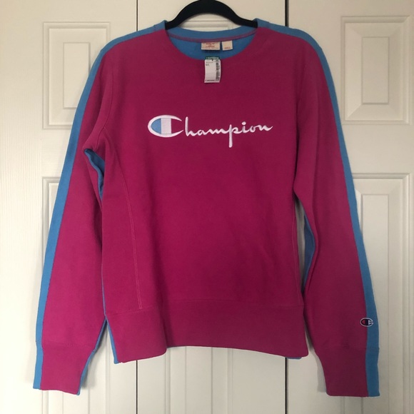 Champion Sweaters - Champion Pink & Blue Sweatshirt Crewneck